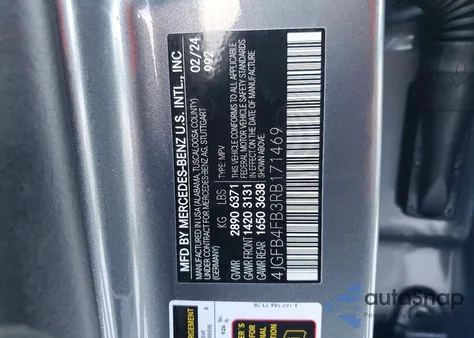 2024 Mercedes-Benz Gle 350 4Matic из США, поврежденный, VIN 4JGFB4FB3RB171469